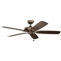 Ceiling Fan with Traditional Inspirations 13.75 inches Tall By 60 inches Wide-Weathered Copper Finish Bailey Street Home 147-Bel-2268503