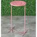Flamingo Outdoor Table - Pink Metal Side Table for Patio or Deck