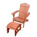 W Home SW1912WN-CHOT 42 in. Adirondack Chairs with Ottoman Walnut