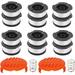 Spool Replacement Parts For Black And Decker Af-100 With 30 Feet 0.2 Inch Line Trimmer Spool Replacement Assembly 12 Replacement Spools 2 Spool Covers And Springs