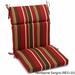 Blazing Needles 22 x 45 in. Spun Polyester Patterned Outdoor Squared Seat & Back Chair Cushion Montserrat Sangria