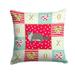 Persian Modern 2 Cat Love Fabric Decorative Pillow Red