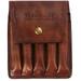 TOURBON Hunting Leather Cartridge Holder 5 Round Ammo Wallet Pouch