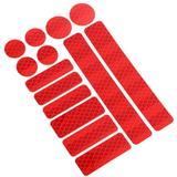 14pcs Universal Reflective Stickers Decals for Helmet Adhesive Tape Reflector for Bicycle Motorcycle Car PET Red