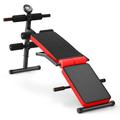 Gymax Adjustable Folding Strength Training with Multi-Functional Weight Bench Red