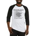 CafePress - Bachelor Party Checklist Spray Painted Baseball Je - Cotton Baseball Jersey 3/4 Raglan Sleeve Shirt