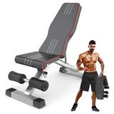 DXTONFitness Adjustable Folding Weight Bench (2021 Special Edition) 330lbs Weight Capacity Decline/Incline/Flat Workout Bench for Home Gym Strength Training Exercise