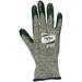 Ansell Size XS (6) ANSI Cut Lvl 4 Abrasion Lvl 3 Nitrile Coated Cut Resistant Gloves 12 Long Palm & Fingers Coated Aramid Lining Knit Wrist Green Paired