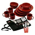 Coleman 24-Piece Enamelware Dish Set & Flatware