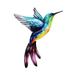 Yannee Metal Bird Wall Art Sculpture Outdoor Hanging Ornament Colorful Birds Wall Decor for Garden Home Decor Blue