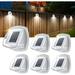 Ledander Solar Fence Lights Outdoor : Upgrade 8 LEDs Outdoor Wall Lights Solar Powered Deck Light Decorative Lighting for Outside Stairs Fence Deck Patio Yard Pathway Porch Step (6 Pack cool White)