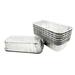 Pactogo 11 x 5 All-Purpose Aluminum Foil BBQ Grease Drip Catching Pan - Compatible with Weber Grills (Pack of 10)