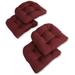 Blazing Needles 19-inch U-Shaped Twill Tufted Dining Chair Cushions (Set of 4)