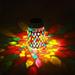 Mosaic Mason Jar Garden Light Solar Mosaic Lawn Lantern Solar Mason Sun Jar Light Outdoor Waterproof Hanging Landscape Light