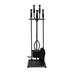 Minuteman International Westminster 5 Piece Fireplace Tool Set Black