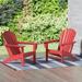 Polytrends Altura Outdoor Eco-Friendly All Weather Poly Patio Adirondack Chair (Set of 2) Red