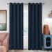 Deconovo Blackout Curtains Set of 2 84 inches long - Solid Thermal Insulated Bedroom and Living Room Curtains (52x84 inch Navy Blue Set of 2)
