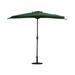 WestinTrends Lanai 9 Ft Outdoor Patio Half Umbrella with Base Include Small Grill Deck Porch Balcony Shade Umbrella with Crank 20 inch Fillable Round Base Dark Green