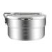 Carevas 1.5L Stainless Steel Lunch Case with Storage Bag Camping Pot for Backpacking Hikiing Fishing