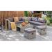 Costway 8PCS Patio Rattan Furniture Set Storage Waterproof Cover Gray Cushion