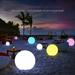 YDxl Inflatable PVC Balloon Remote Control LED Ball Beach Swimming Pool Decoration White One Size