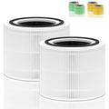 DAJDAH Core 300 Replacement Filter for Levoit Core 300 Replacement Filter Levoit Core 300S Air Purifier P350 Part# Core 300-RF | 3-Stage H13 True HEPA Replacement Filter 2-Pack