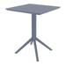 29.5 Gray Folding Square Outdoor Patio Dining Table