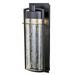 Vaxcel Logan 1 Light LED Bronze Cylinder Outdoor Wall Lantern Clear Glass