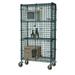 24 Deep x 36 Wide x 69 High Mobile Freezer Security Cage with 3 Interior Shelves