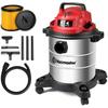 Vacmaster Red Edition VOC508S 1101 Stainless Steel Wet Dry Shop Vacuum 5 Gallon 4 Peak HP 1-1/4 inch Hose Powerful Suction with Blower Function