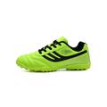 Woobling Children Lightweight Lace Up Sport Sneakers Ground Non Slip Round Toe Outdoor Fold-resistant Short Nails Soccer Cleats Green Broken 2Y