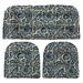 RSH DÃ©cor Indoor Outdoor 3 Piece Tufted Wicker Cushion Set Large Tucker Resist Indigo Blue