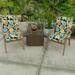 Jordan Manufacturing 21 x 44 Black Floral Outdoor Chair Cushion with Ties and Loop