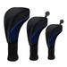 3x Mesh Golf Cover Long Neck Driver Headcover Woods Shaft Protector Blue