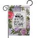 Angeleno Heritage G130351-BO Walk by Faith Religious Bible Verses Double-Sided Decorative Garden Flag Multi Color