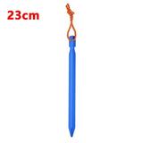Yesfashion Tent Stakes Aluminum Alloy Outdoor Ultra-light Tent Accessories Three-sided V-shaped Ground Nail 23cm(with Rope)