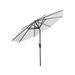 GARDEN 9 Ft Outdoor Patio Market Umbrella with Tilt & Crank Lift White