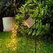 TiokMc Watering can with Lights Large Solar Lanterns Outdoor Hanging Waterproof Decorative Retro Metal Solar Lights