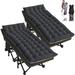 Slsy 2 Pack Folding Bed Cot with 3.3 Inch 2 Sided Mattress 75 * 28 Folding Camping Cots with Carry Bag Portable Sleeping Cot Guest Bed