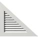 Ekena Millwork 18 W x 10 1/2 H Right Triangle Gable Vent - Right Side (28 5/8 W x 16 5/8 H Frame Size) 7/12 Pitch Functional PVC Gable Vent with 1 x 4 Flat Trim Frame