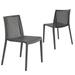 Omax Decor Nox Resin Patio Dining Chair in Anthracite Black - (Set of 2)