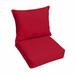 Crimson Red Indoor/Outdoor Deep Seating Pillow and Cushion Set Corded