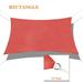 Sunshades Depot 8 x 20 Sun Shade Sail Rectangle Permeable Canopy Red Custom Size Available Commercial Standard