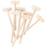 30 Pcs Wooden Hammers for Chocolate Mini Breakable Heart Hammer Mallet for Chocolate Smash-able Heart Smooth Finished Lacquer Free
