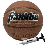 Franklin Sports 5000 Women s 28.5 In. Official Indoor High School and College Game Basketball for Girl s Air Pump Included