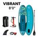 Aqua Marina Stand Up Paddle Board - VIBRANT 8 0 - Inflatable SUP Package including Carry Bag Paddle Fin Pump & Safety Harness