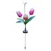 Christmas Savings! Cbcbtwo Solar Outdoor Lights Garden Lights 4 LED Decoration Solar Powered Stake Lights with 3 Tulips Waterproof Landscape Lighting for Garden Yard Patio Outdoor Home Decor