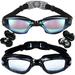 Elbourn 2 Pack Swim Goggles for Women Men Adjustable UV Protect Waterproof Anti Fog Kids Eyewear Swim Pool Diving Water Glasses