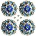 4 Conchos Rhinestone Horse Saddle Western Berry Blue CO47