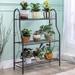 Miumaeov 3 Tier Flower Pot Plant Stand Metal Shoe Shelf Display Organizer Outdoor Indoor